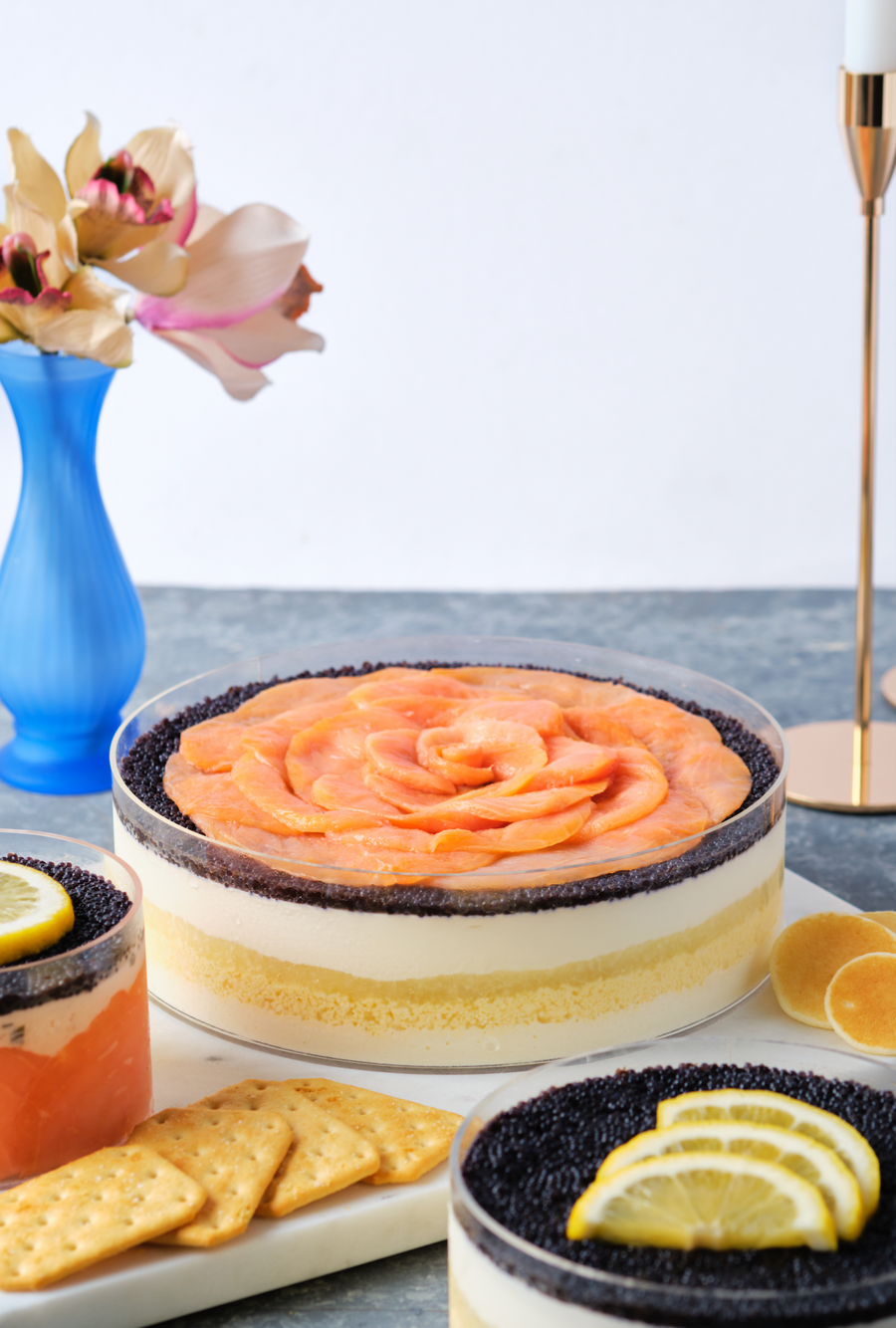 Caviar Pie with Smoked Salmon